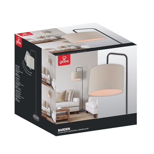 Brass Floor Lamp with White Shade for Modern Decor
