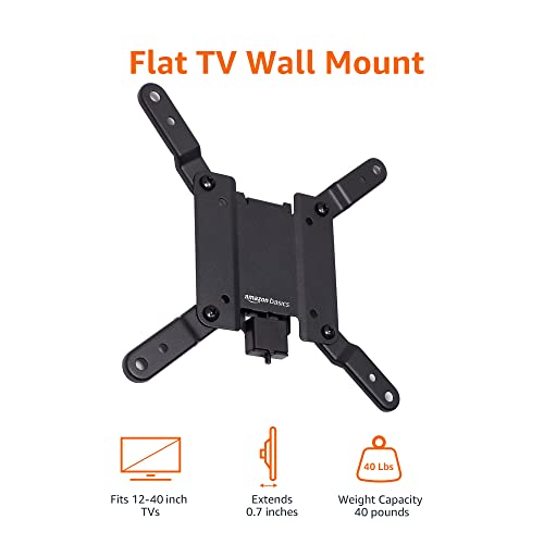 Amazon Basics Full Motion Wall Mount for 26 to 55 TVs Black