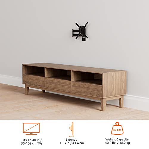 Amazon Basics Full Motion Wall Mount for 26 to 55 TVs Black
