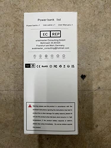 Power Bank 10000mAh Portable Charger Slim Battery Pack USB C