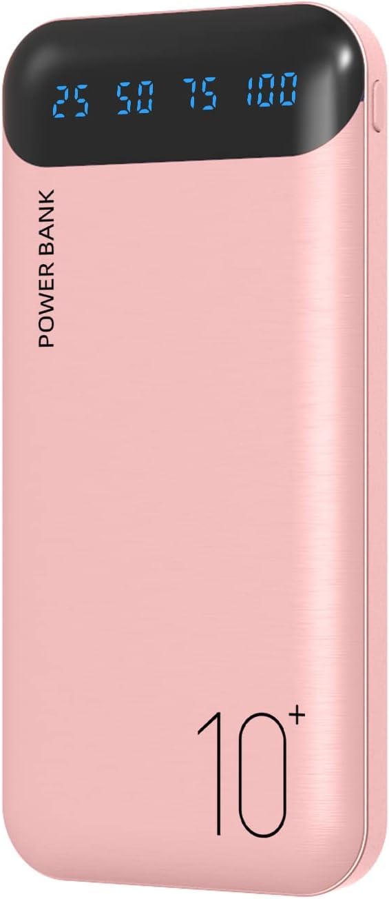 Power Bank 10000mAh Portable Charger Slim Battery Pack USB C