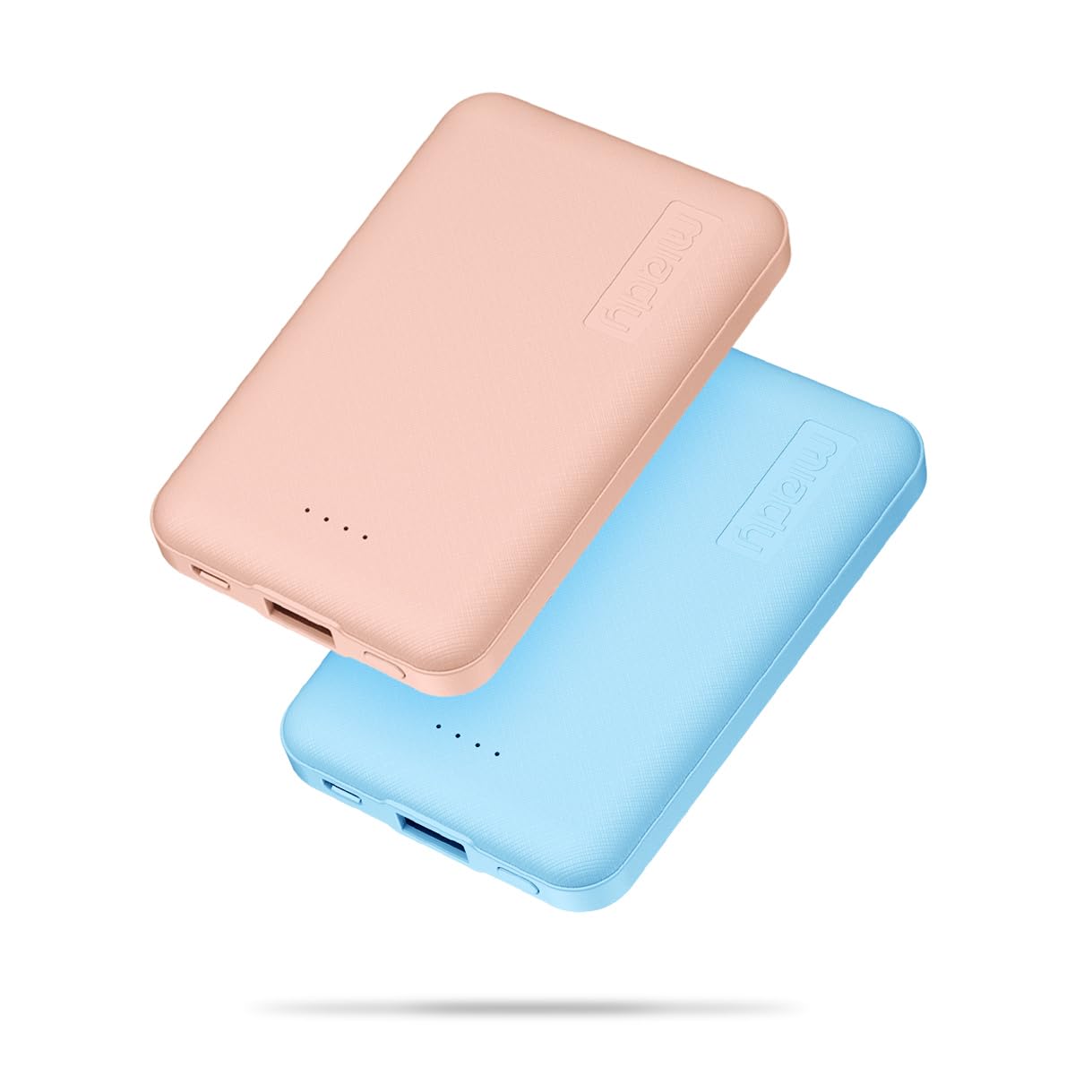 Miady 2 Pack 5000mAh Mini Portable Charger 5V USB C Output