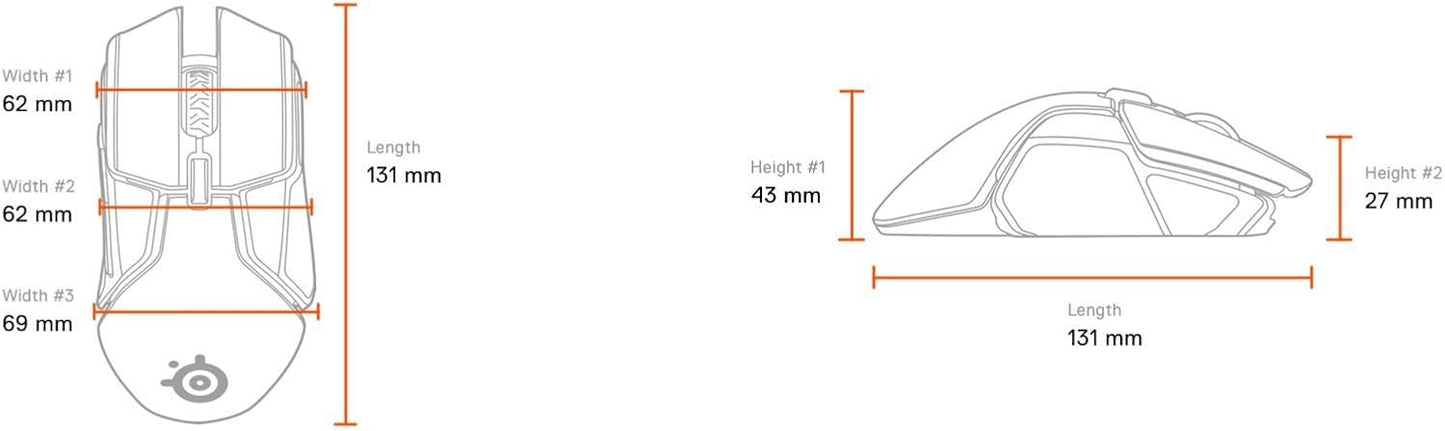 SteelSeries Rival 650 Wireless Gaming Mouse with Rapid Charging