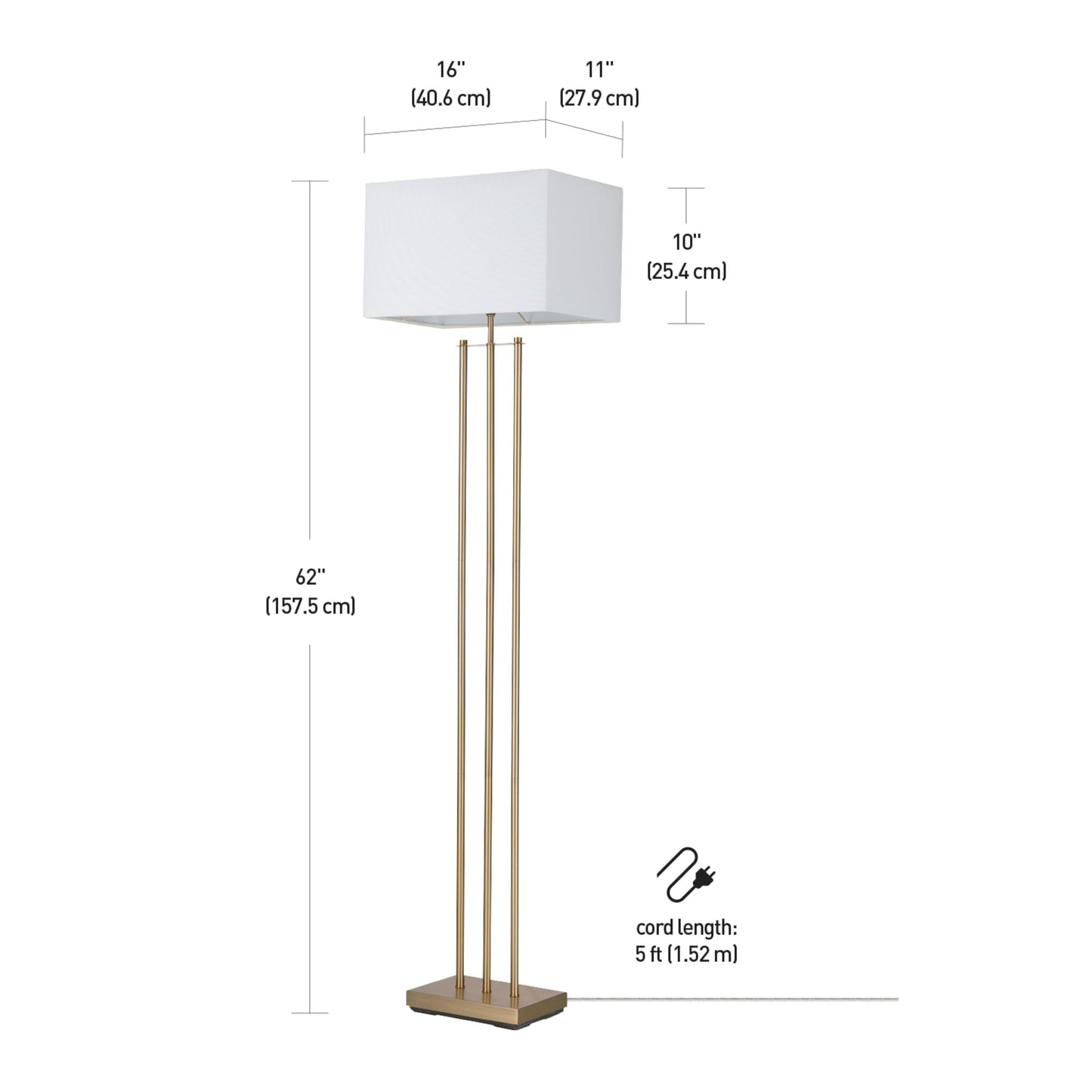 Modern 62 Inch Floor Lamp with Minimalist Design