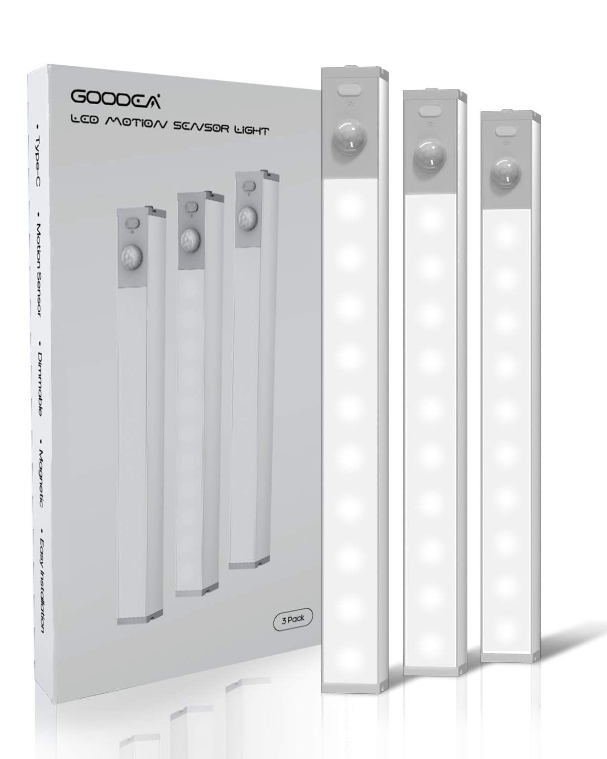 6 Pack LED Under Cabinet Lights Wireless Charging Station