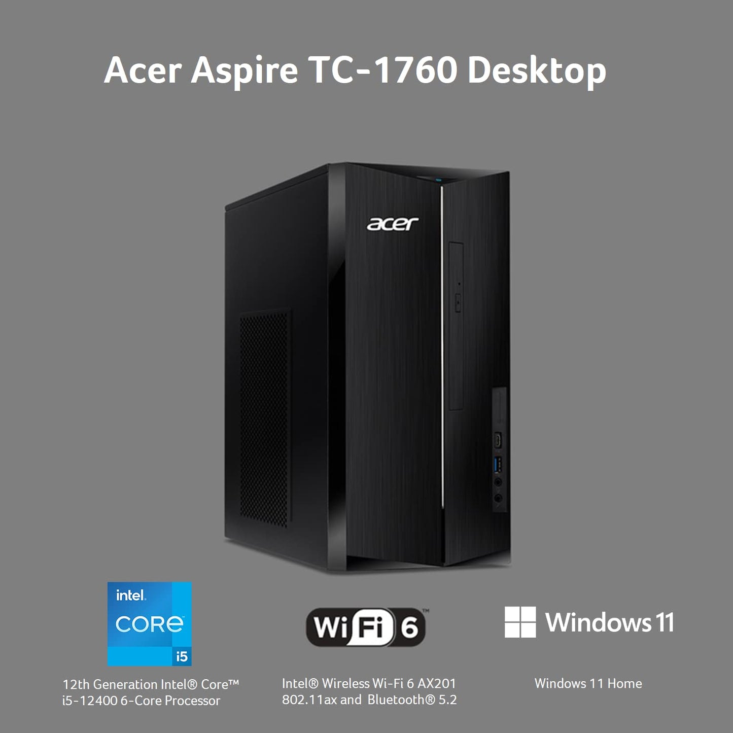 Acer Aspire TC Desktop with Intel Core i5 Performance