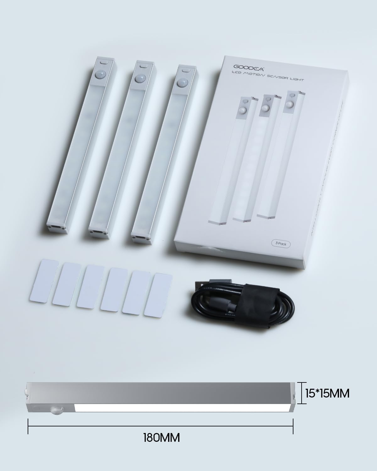 6 Pack LED Under Cabinet Lights Wireless Charging Station