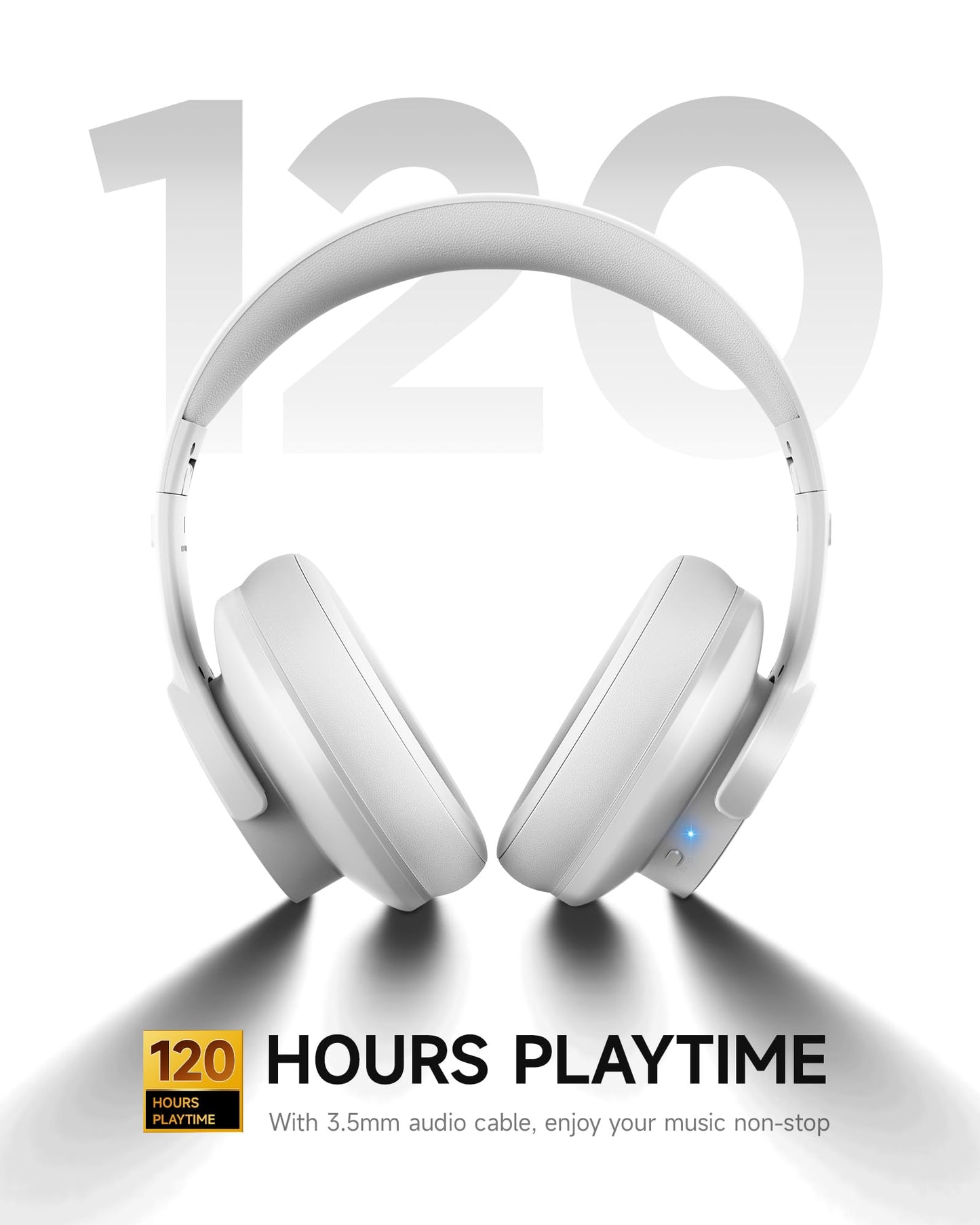 Picun B8 Bluetooth Headphones 120H Playtime With 3 EQ Modes