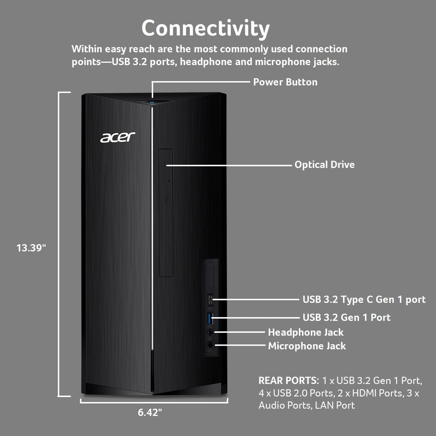 Acer Aspire TC Desktop with Intel Core i5 Performance