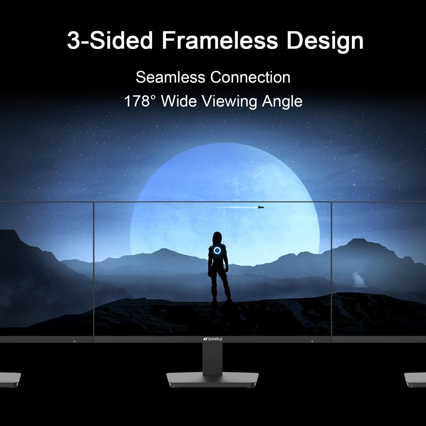Sansui 27 Inch Curved Gaming Monitor 160Hz FreeSync HDR