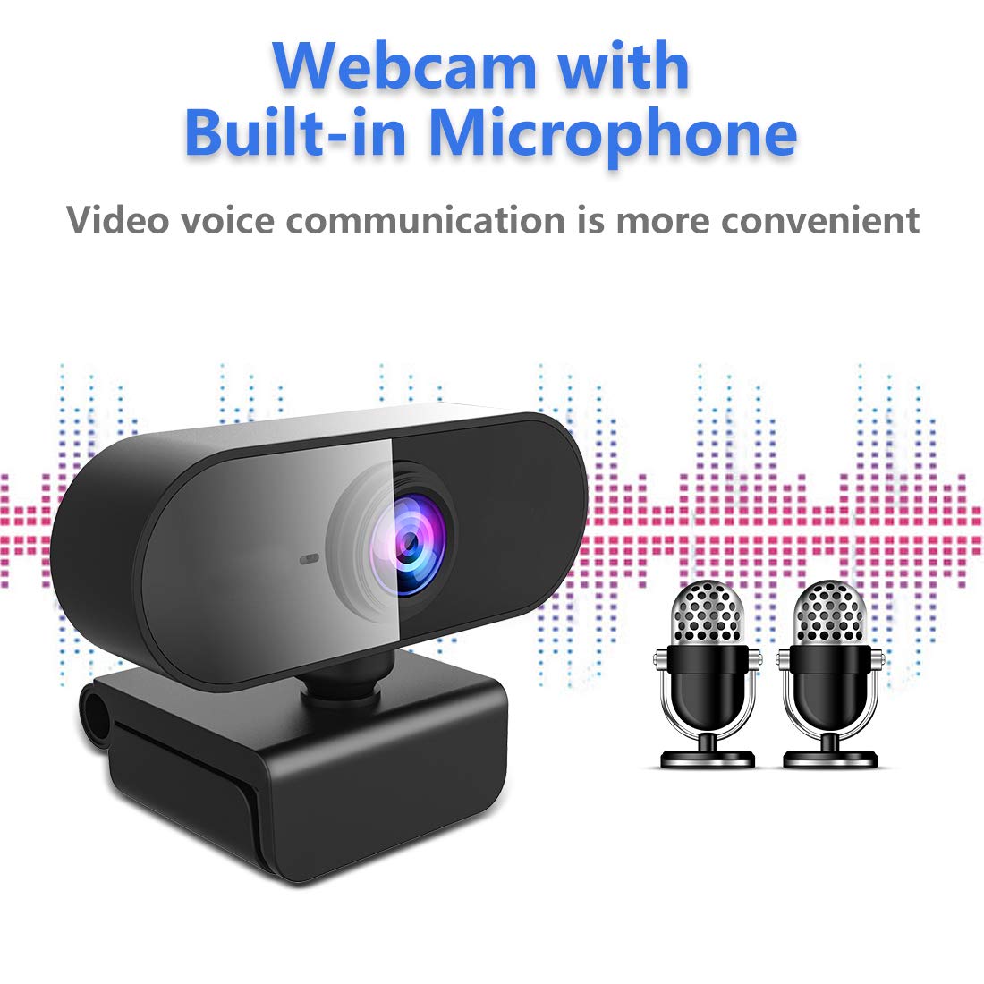 1080P HD Webcam with Microphone for PC Mac Laptops YouTube