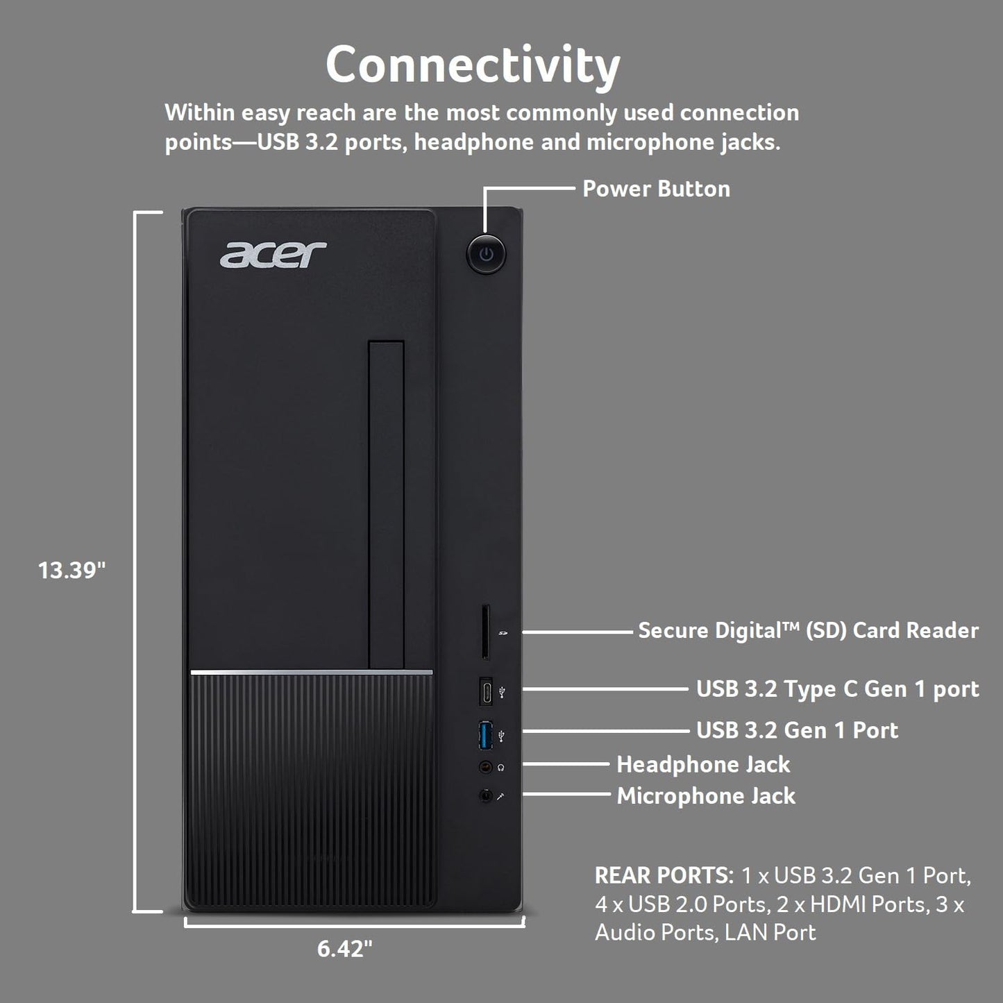 Acer Aspire TC Desktop with Intel Core i5 Performance