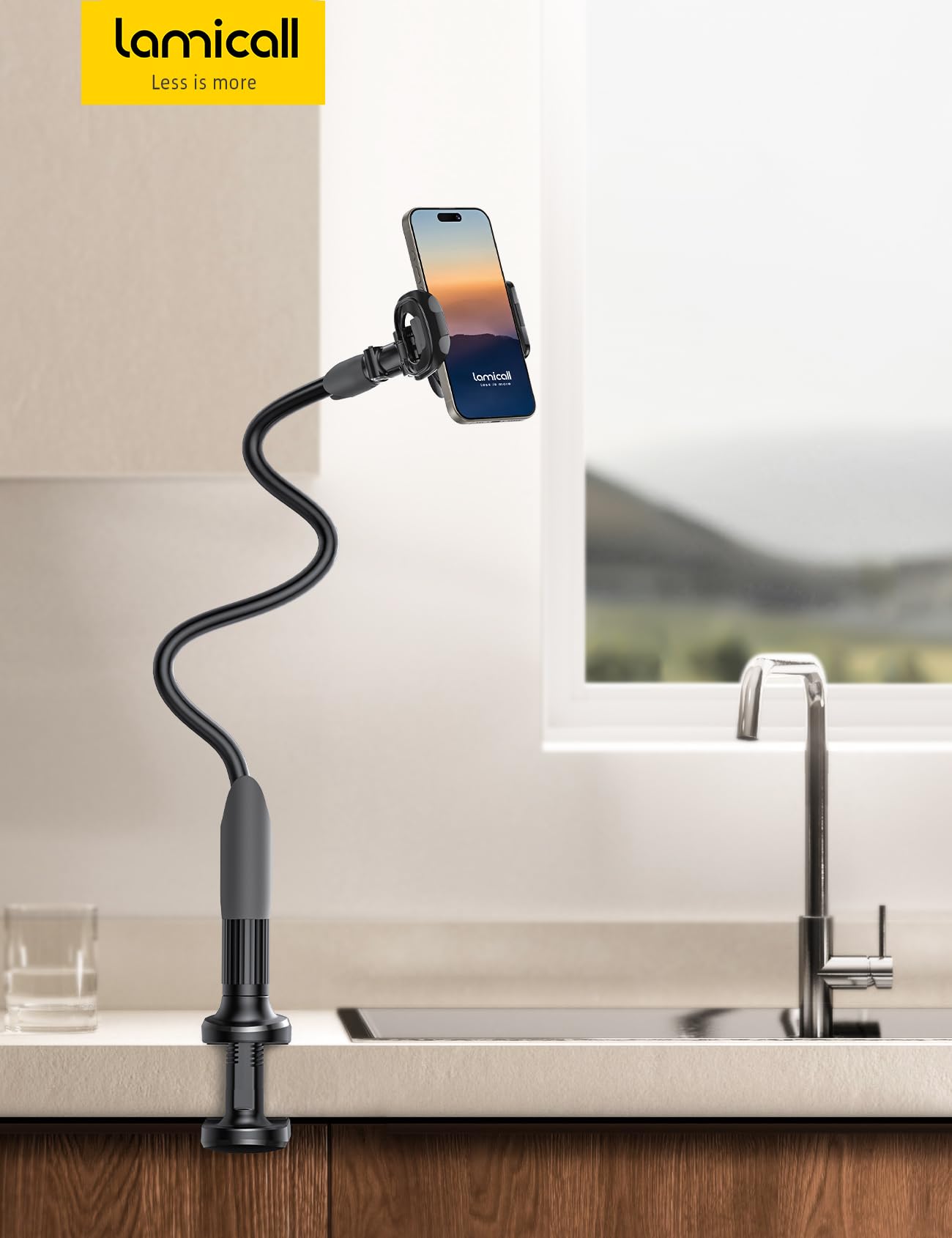 Lamicall Gooseneck Phone Holder for Bed Overhead Mount