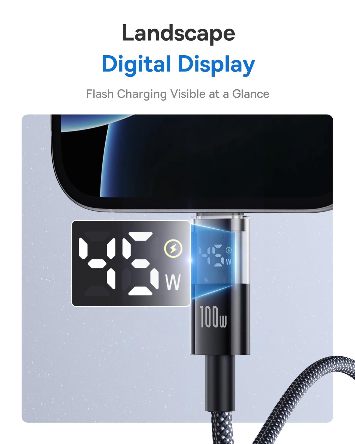 Baseus 100W USB C Cable With LED Display
