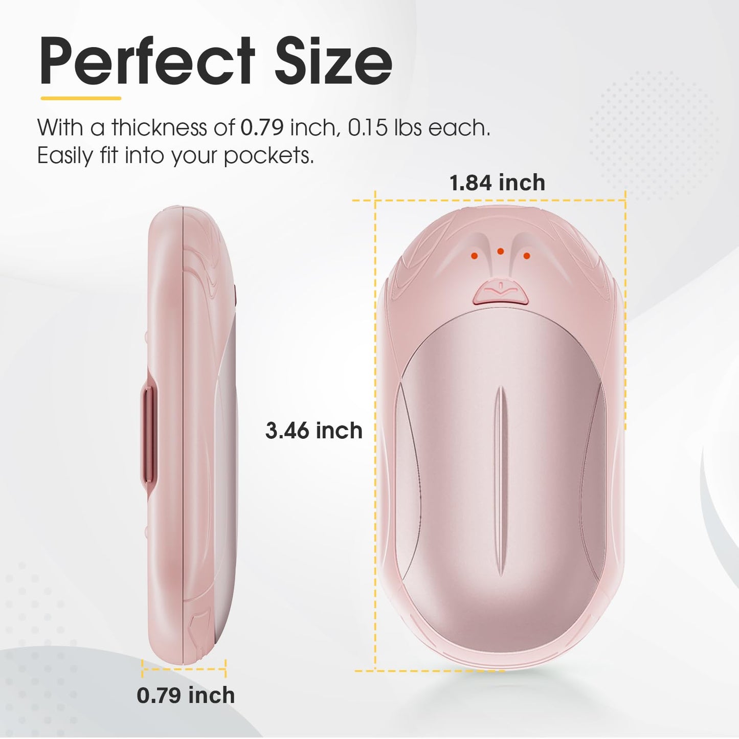 AI Hand Warmers 2 Pack Rechargeable Portable Pocket Heaters