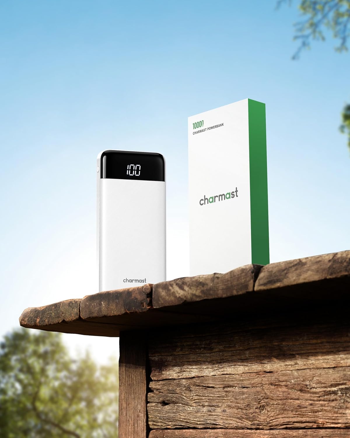 Charmast Slim 10000mAh Power Bank With Built In Cables