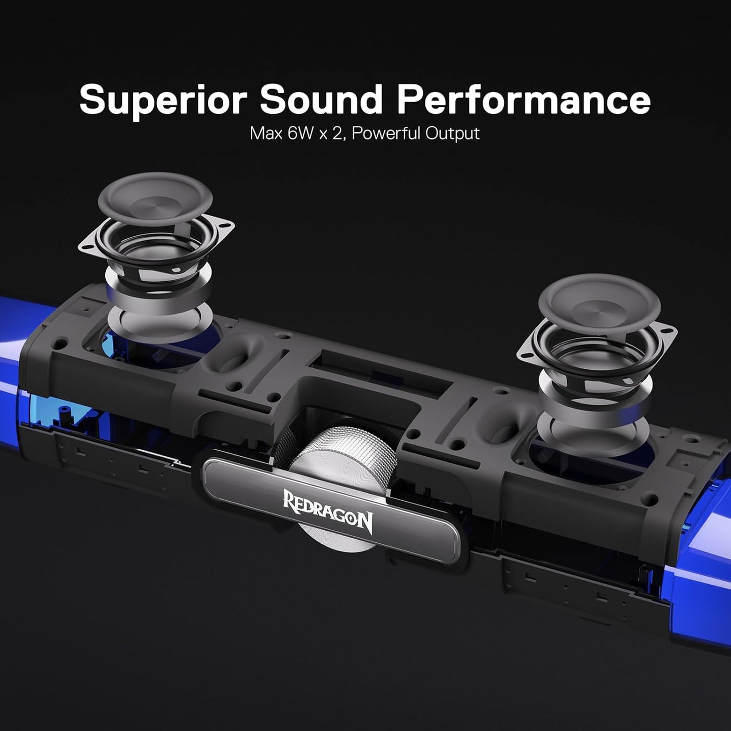 Redragon RGB Bluetooth Speakers with Rich Sound Quality