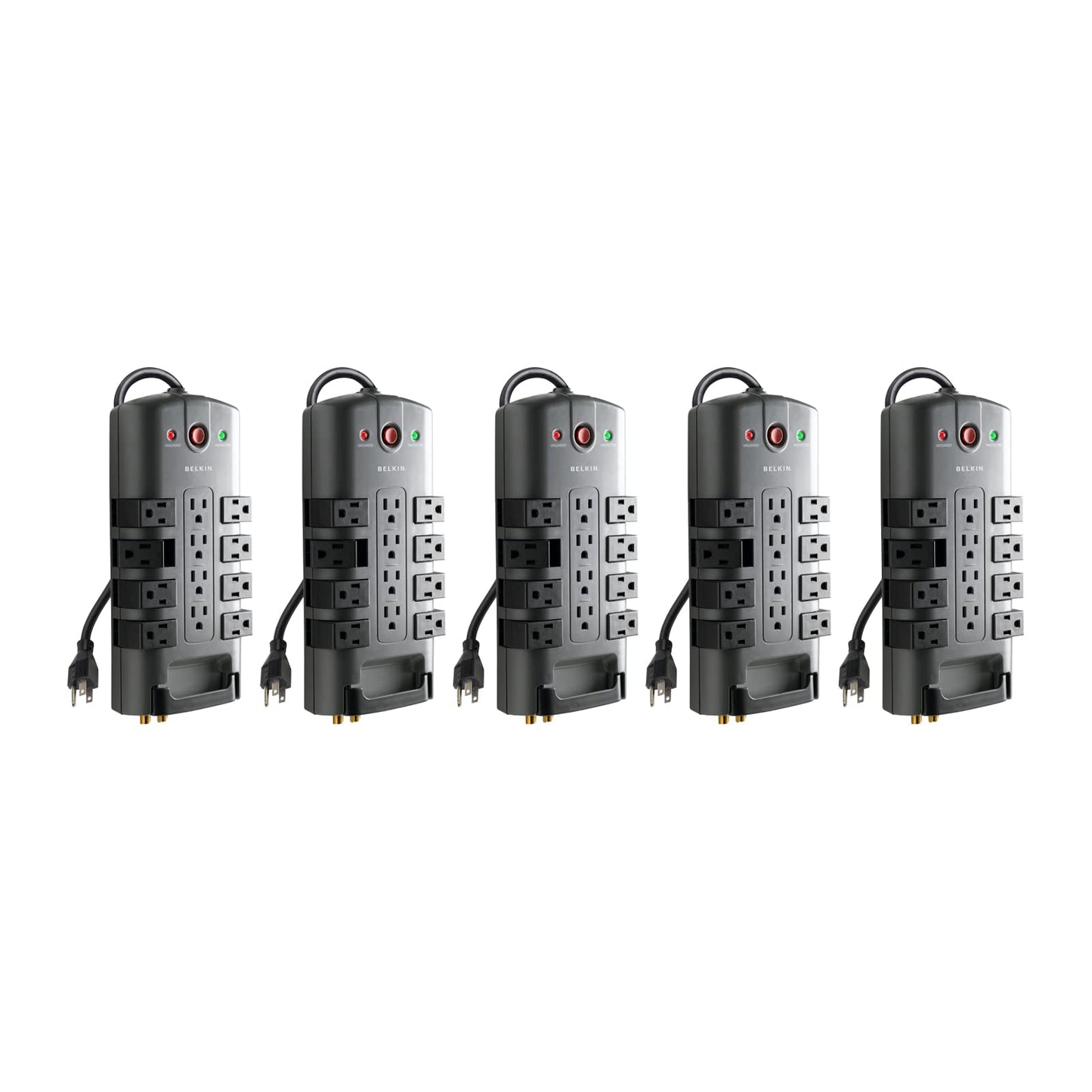 Surge Protector Power Strip With Rotating Outlets And Cord