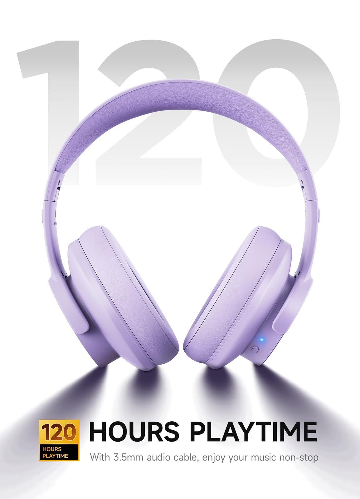 Picun B8 Bluetooth Headphones 120H Playtime With 3 EQ Modes
