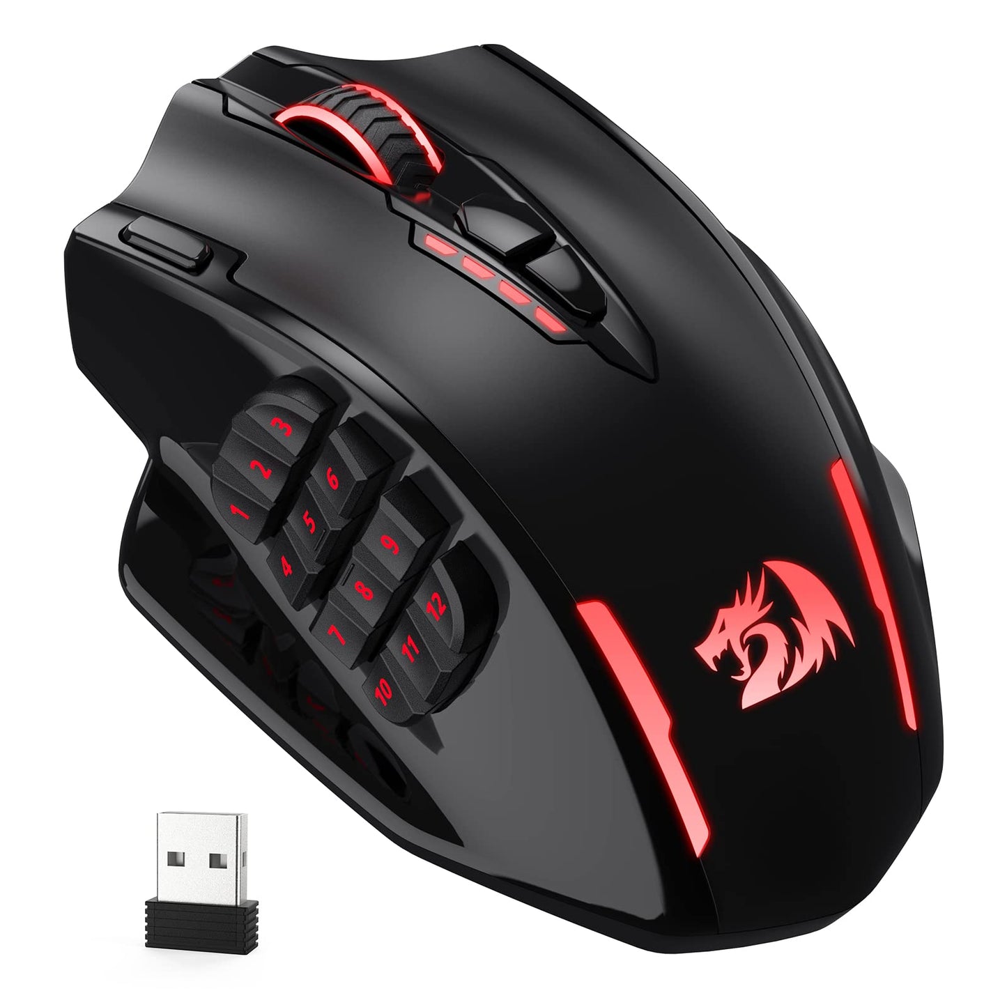 Redragon M908 RGB Gaming Mouse with 12 Programmable Buttons