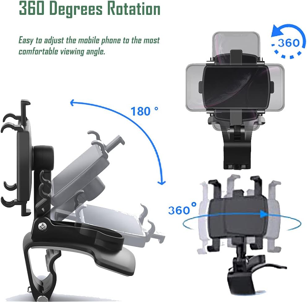 Universal Car Phone Holder Mount 360 Rotation Dashboard