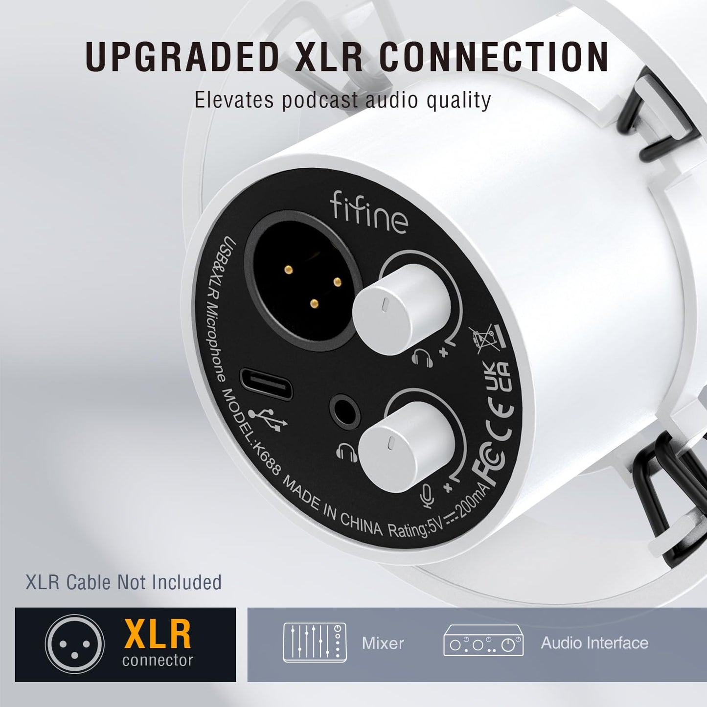 FIFINE Dynamic Microphone XLR USB Podcast Studio Mic