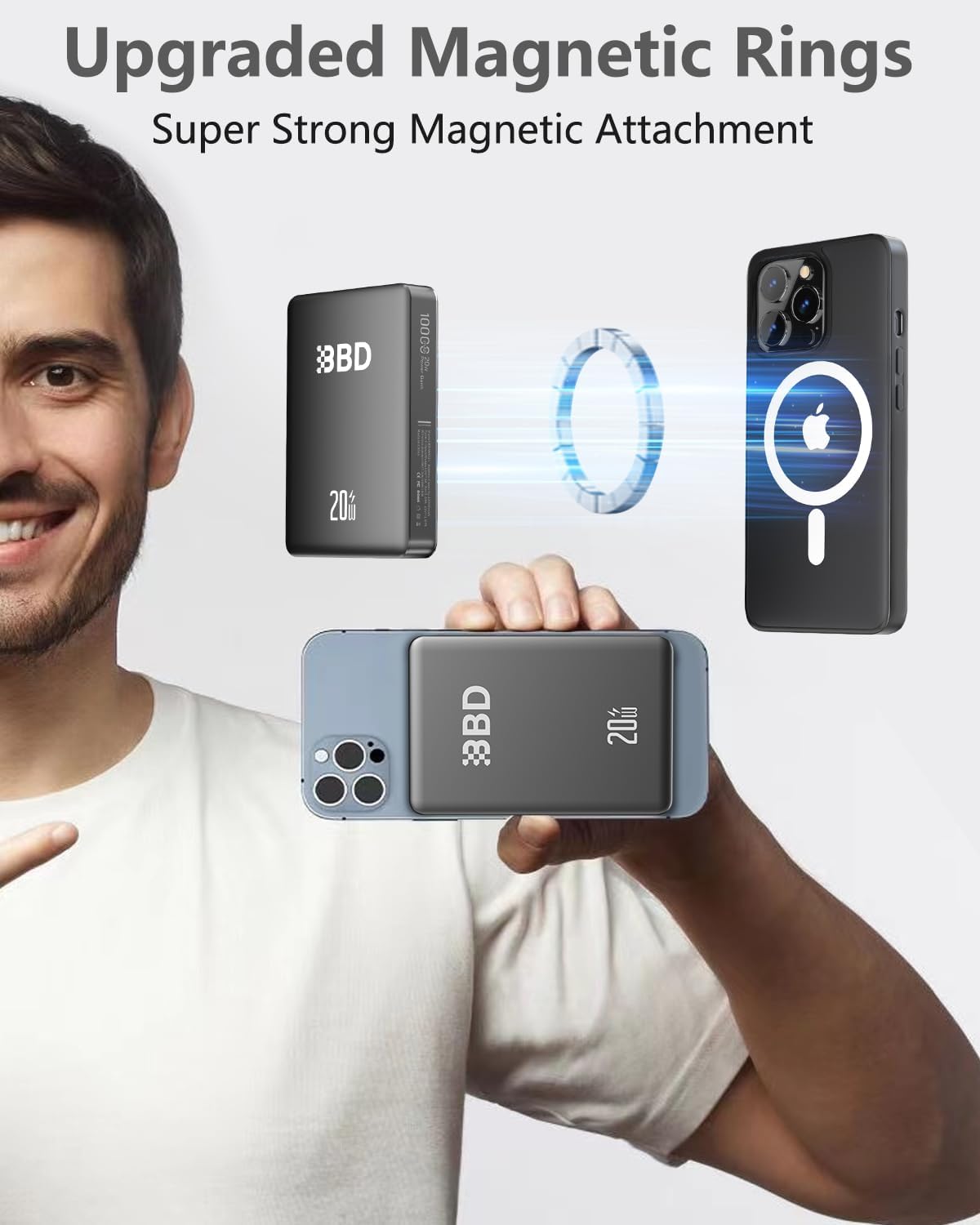 BBD MagSafe Portable Charger 10000mAh PD20W Power Bank