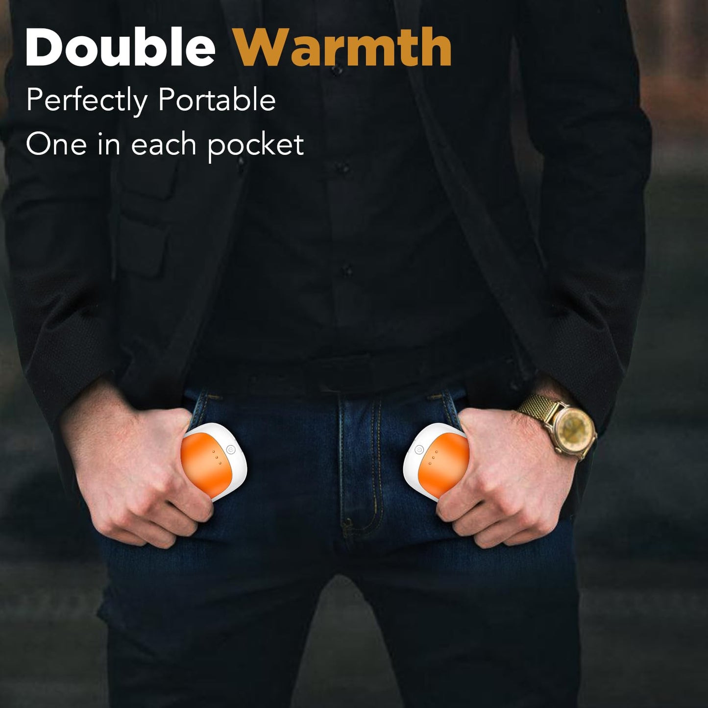 2 Pack Rechargeable Hand Warmers USB Portable 2 In 1