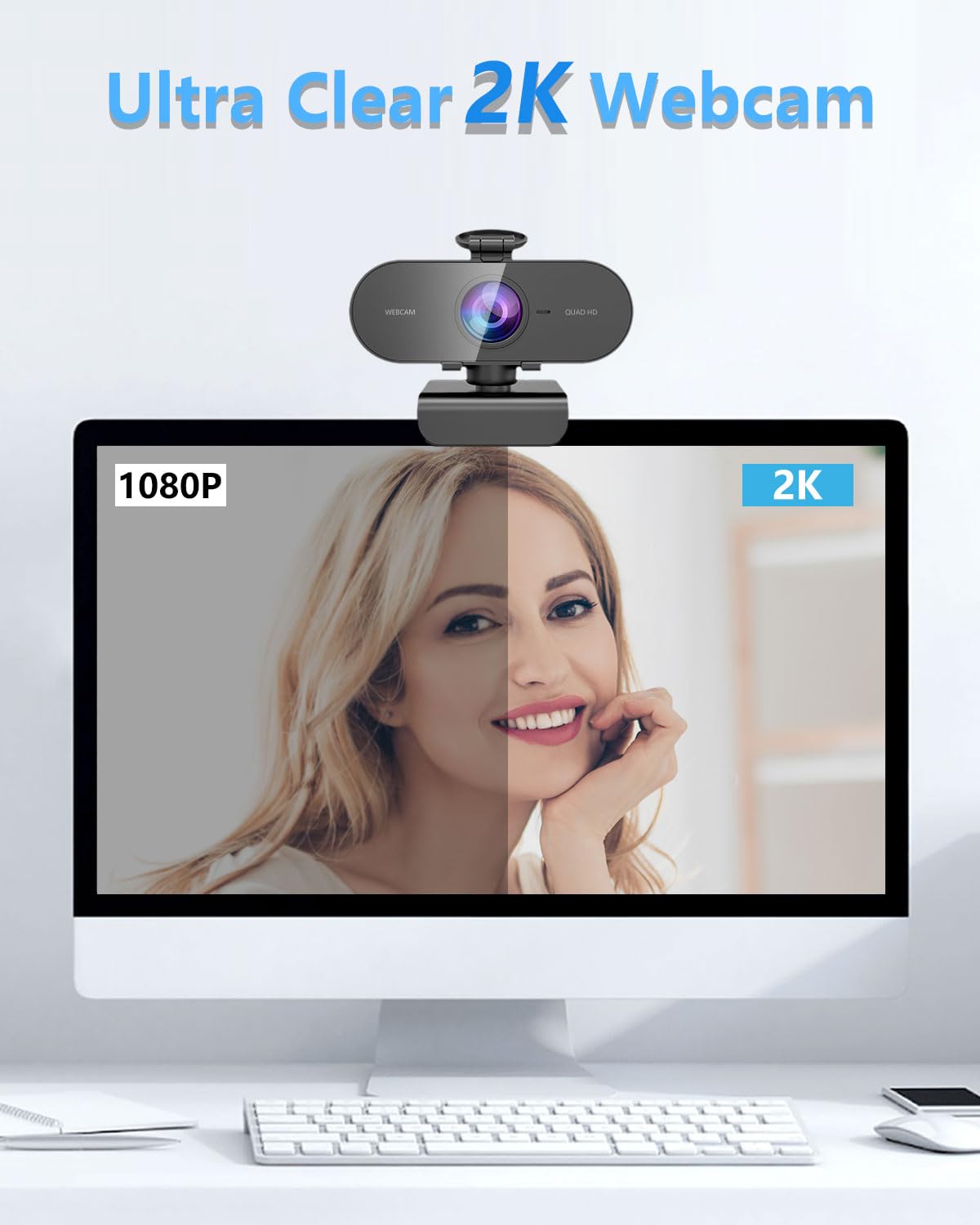 1080P HD Webcam with Microphone for PC Mac Laptops YouTube