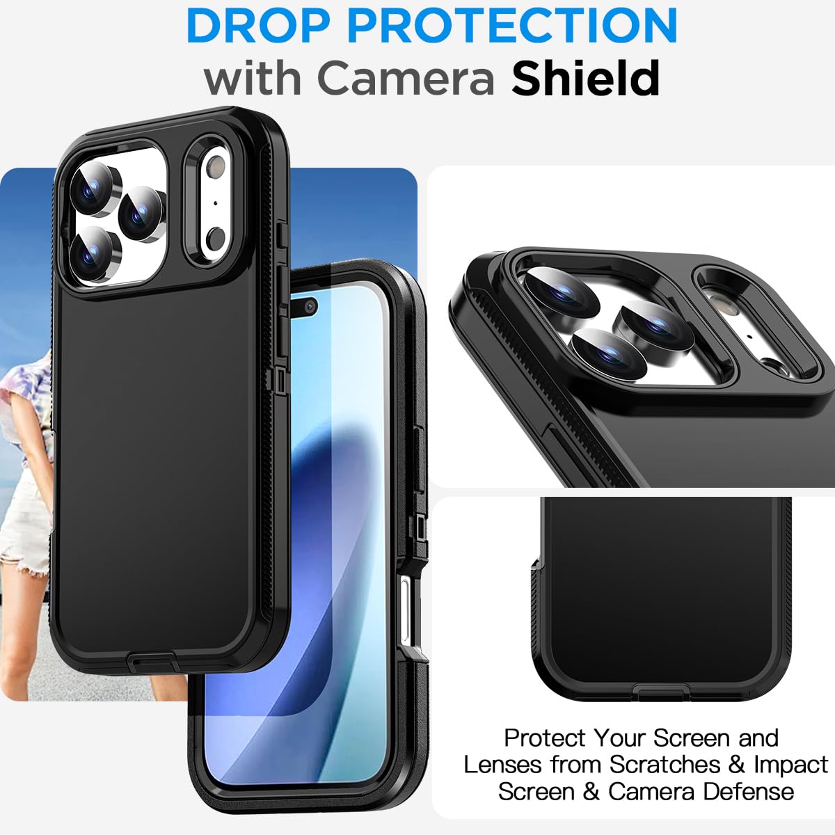 AICase Belt Clip Holster Case For IPhone 17 Pro Max 6 Inch