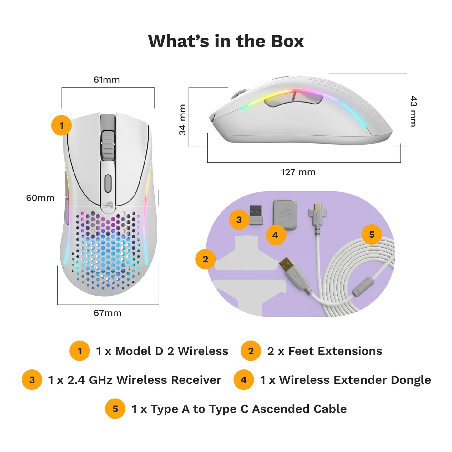 Glorious Model D Wireless Gaming Mouse Superlight Performance