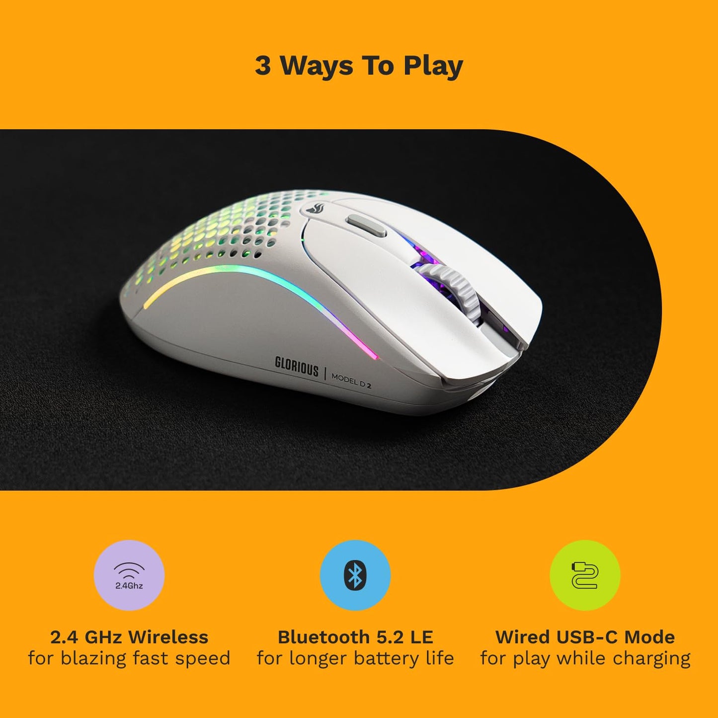 Glorious Model D Wireless Gaming Mouse Superlight Performance