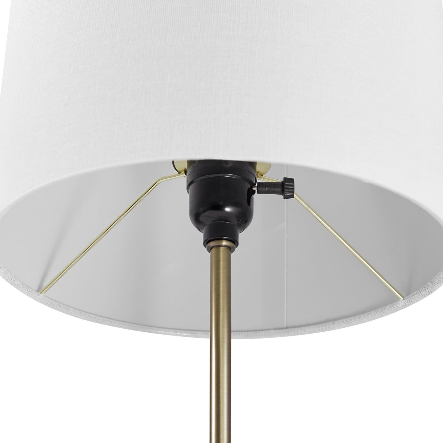 Metallic Gray Table Lamp with Dual Pull Chains for Versatile Lighting