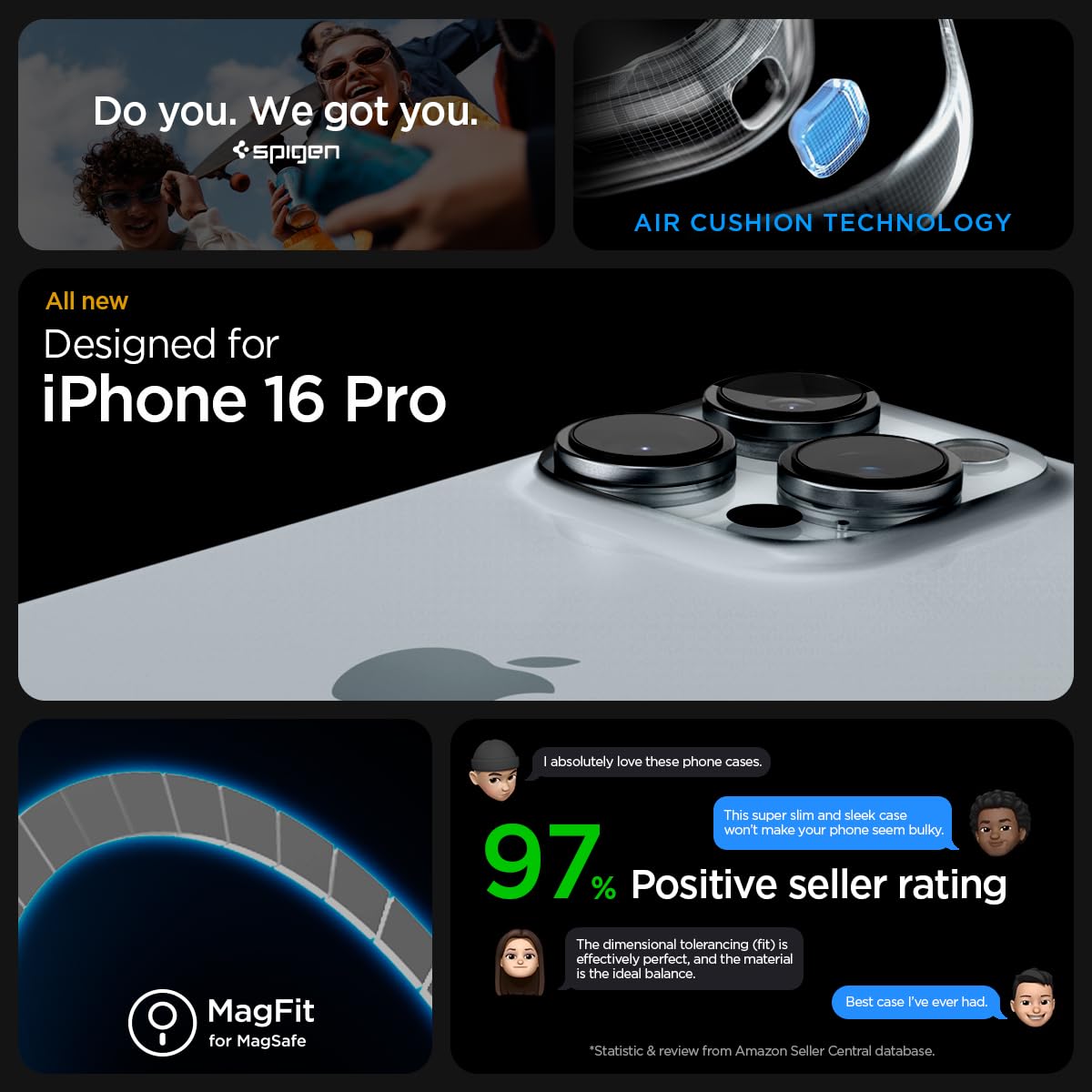 Spigen iPhone 16 Case with MagSafe Military-Grade Protection