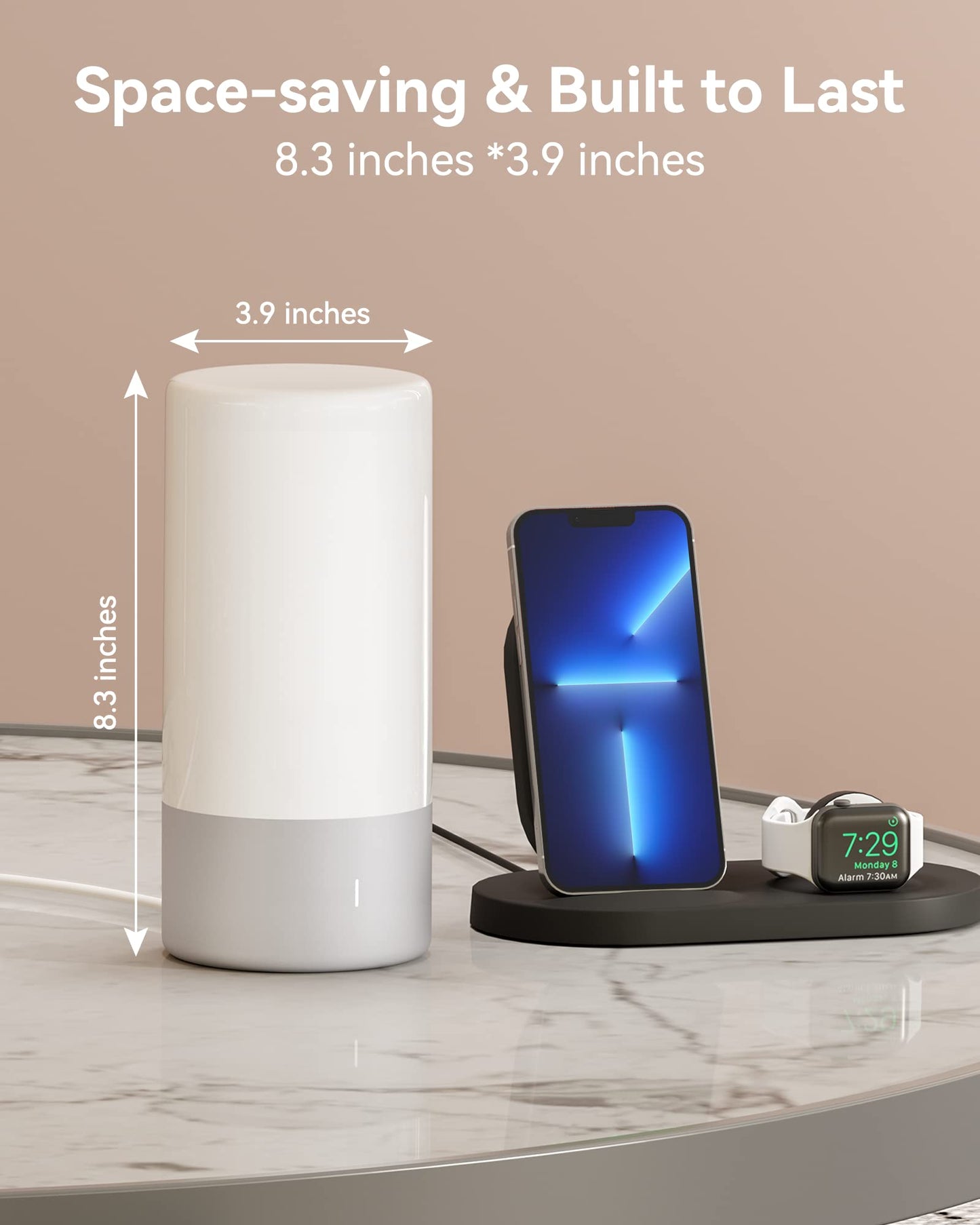 Touch Bedside Table Lamp Rgb 3 Way Dimmable Nightstand