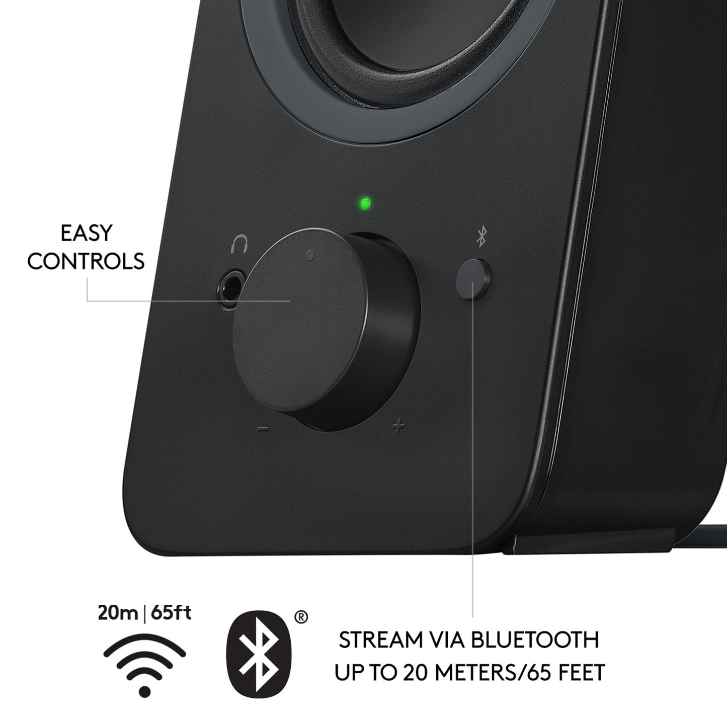 Logitech Z207 Bluetooth Computer Speakers for Rich Stereo Sound