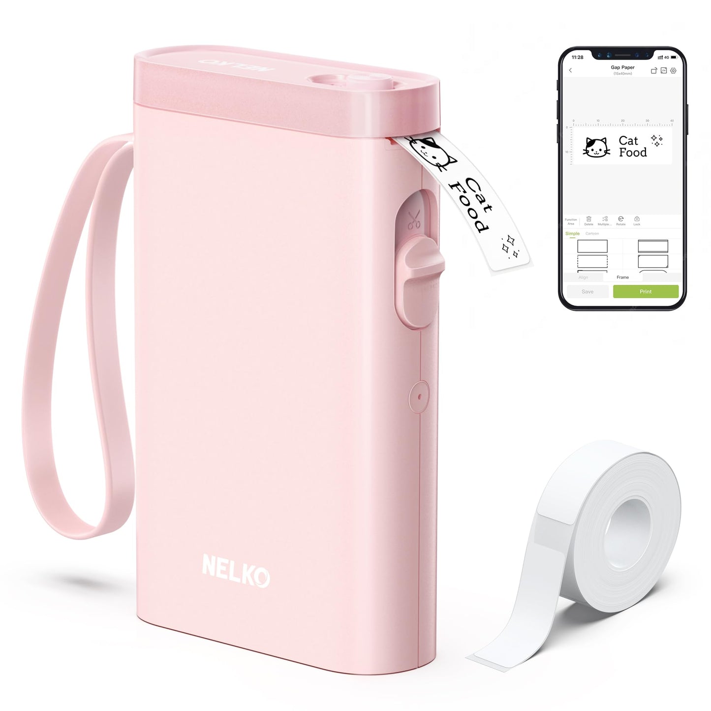Nelko P21 Bluetooth Label Maker With Tape Wireless Printer