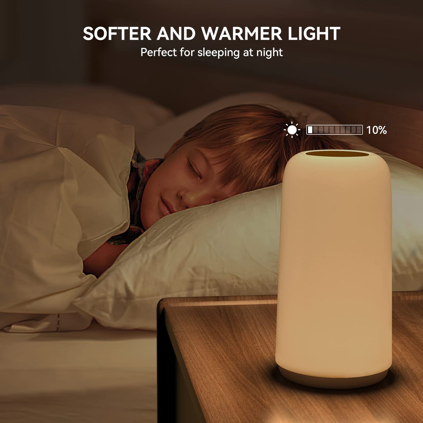 Touch Bedside Table Lamp Rgb 3 Way Dimmable Nightstand