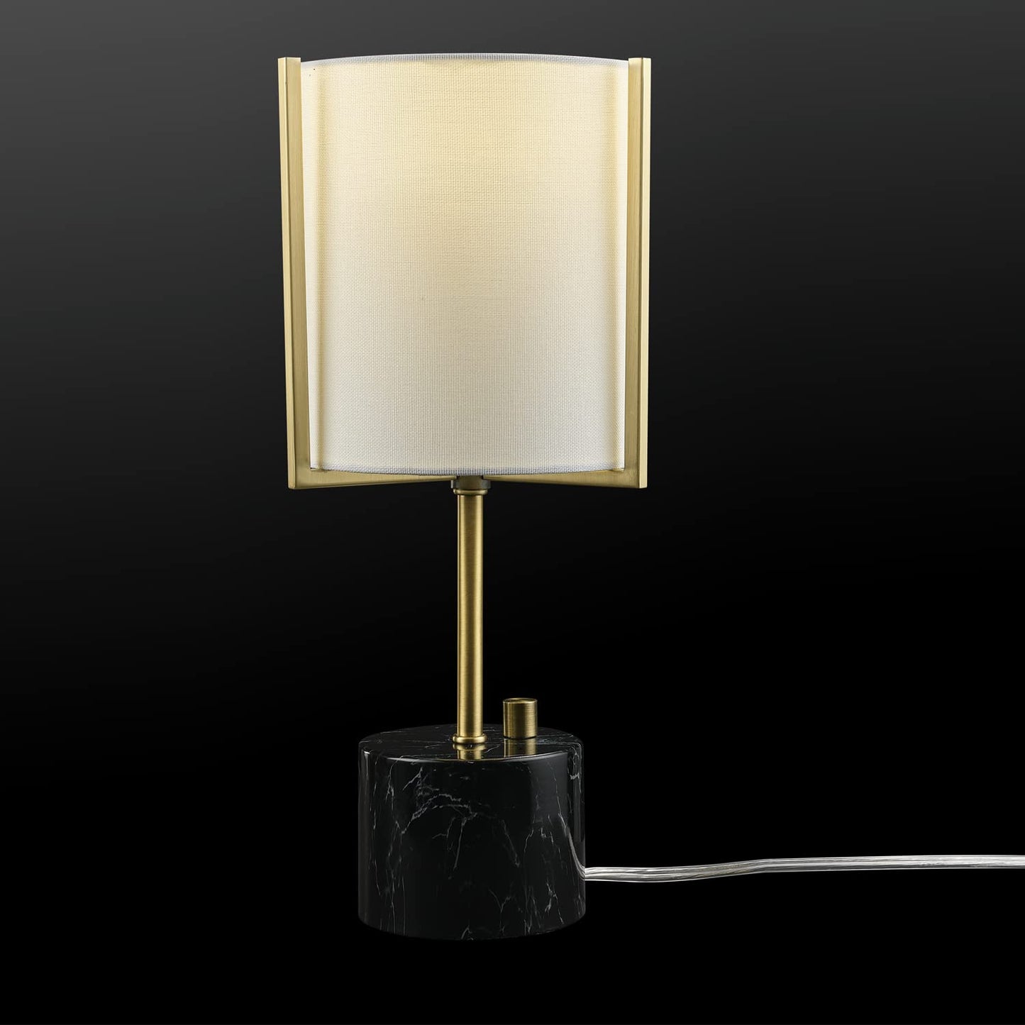 Metallic Gray Table Lamp with Dual Pull Chains for Versatile Lighting