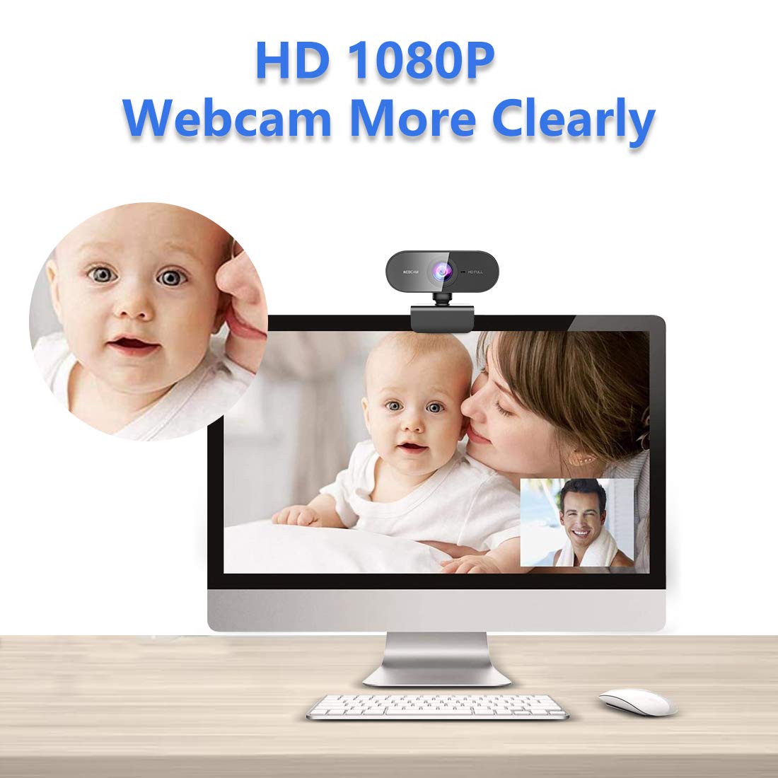 1080P HD Webcam with Microphone for PC Mac Laptops YouTube