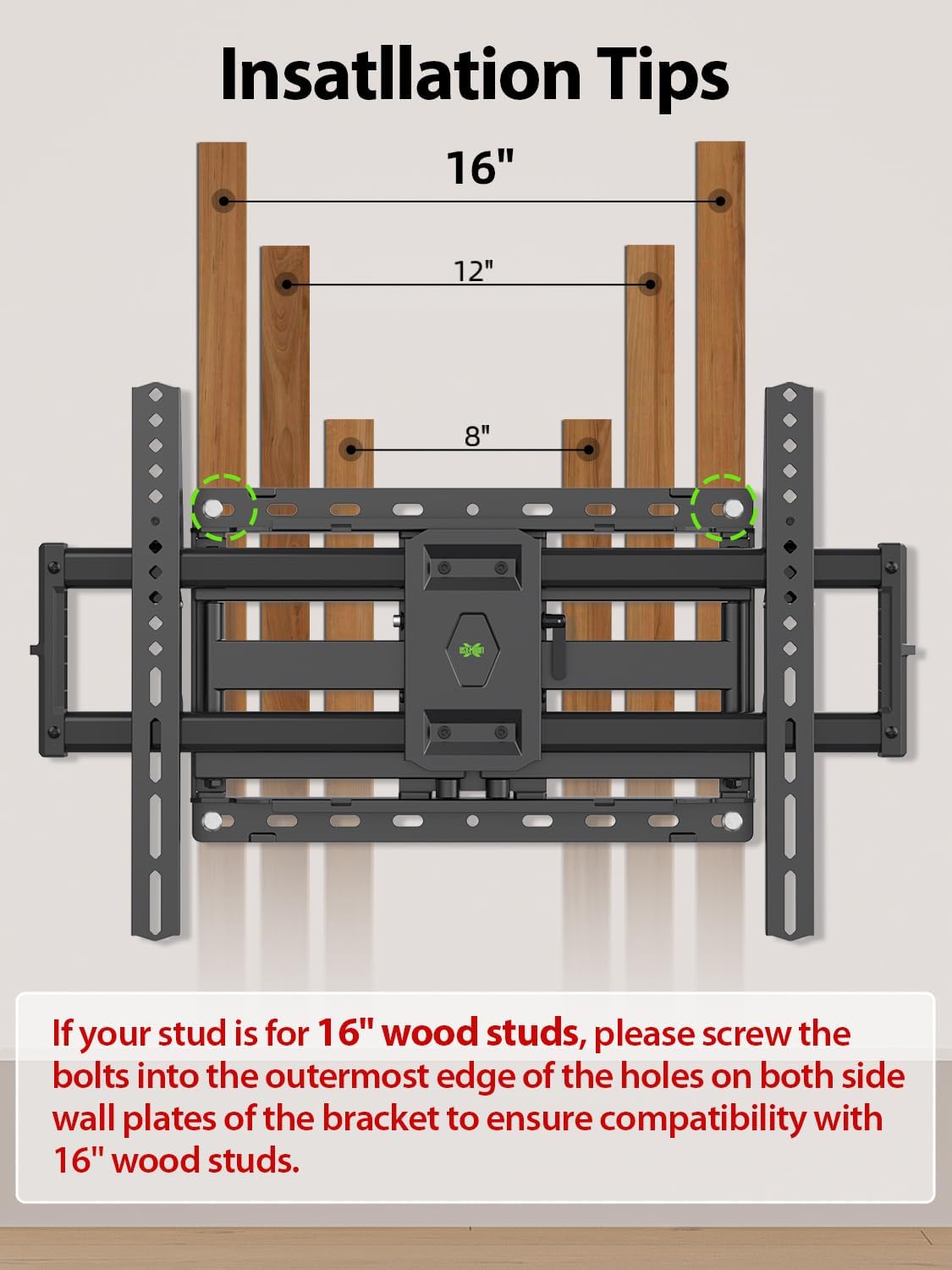 USX Mount Full Motion TV Wall Mount for 42 to 86 Inch TVs