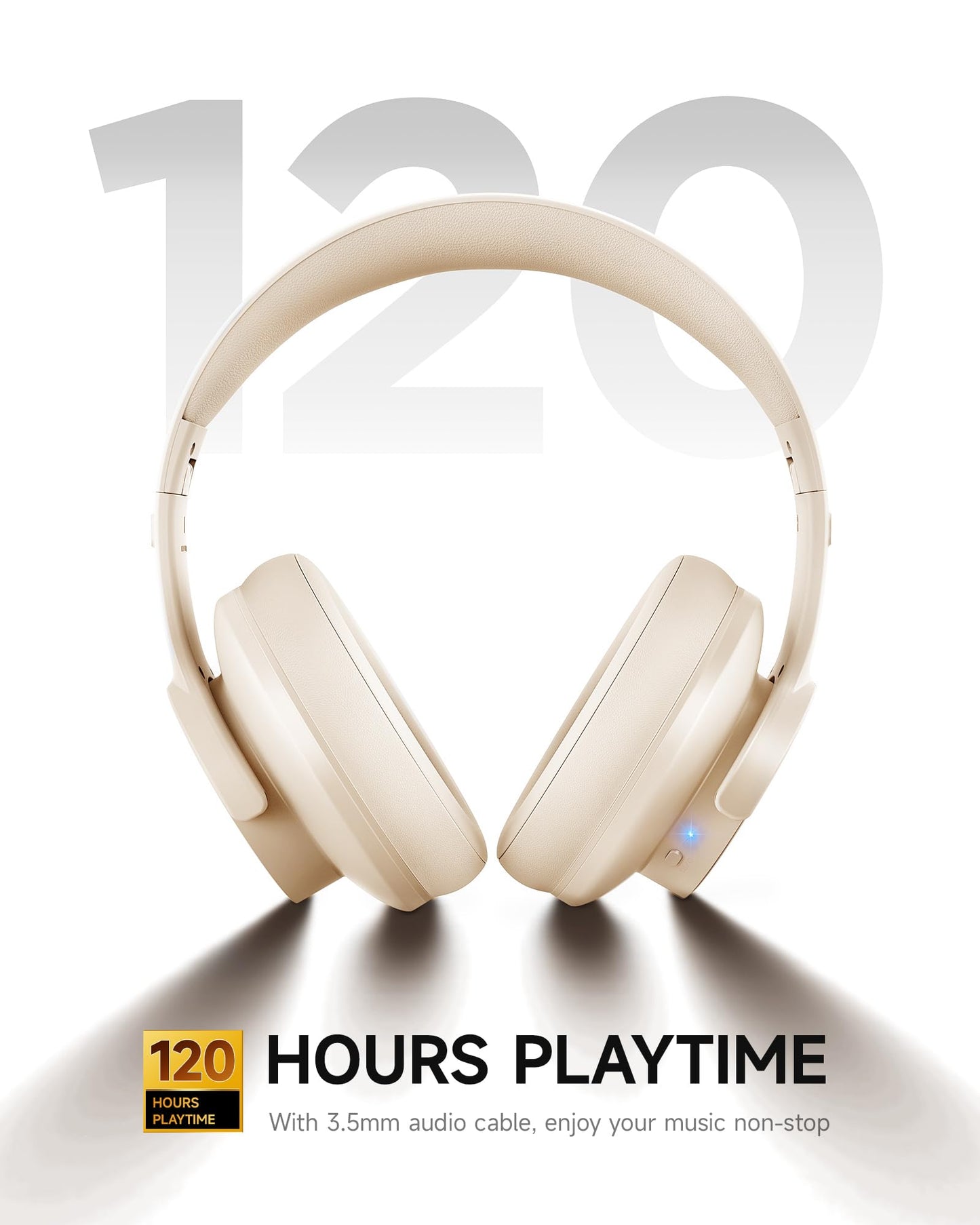 Picun B8 Bluetooth Headphones 120H Playtime With 3 EQ Modes