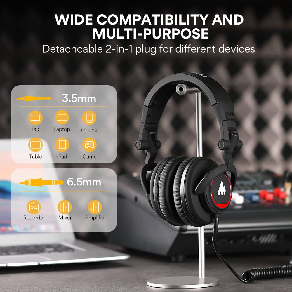 Maono MH601 Studio Monitor Headphones With 50mm Drivers