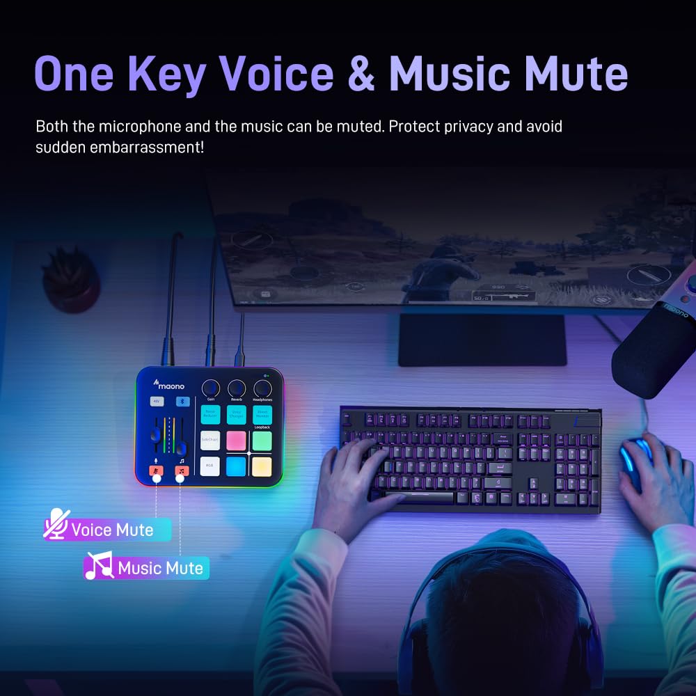 MaonoCaster G1 NEO Gaming Audio Mixer With Pro Preamp RGB