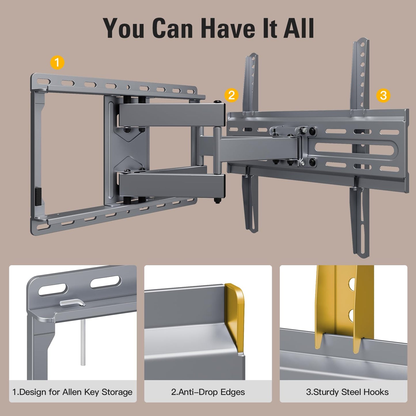 Mounting Dream Full Motion TV Wall Mount 32 To 65 In MD2380