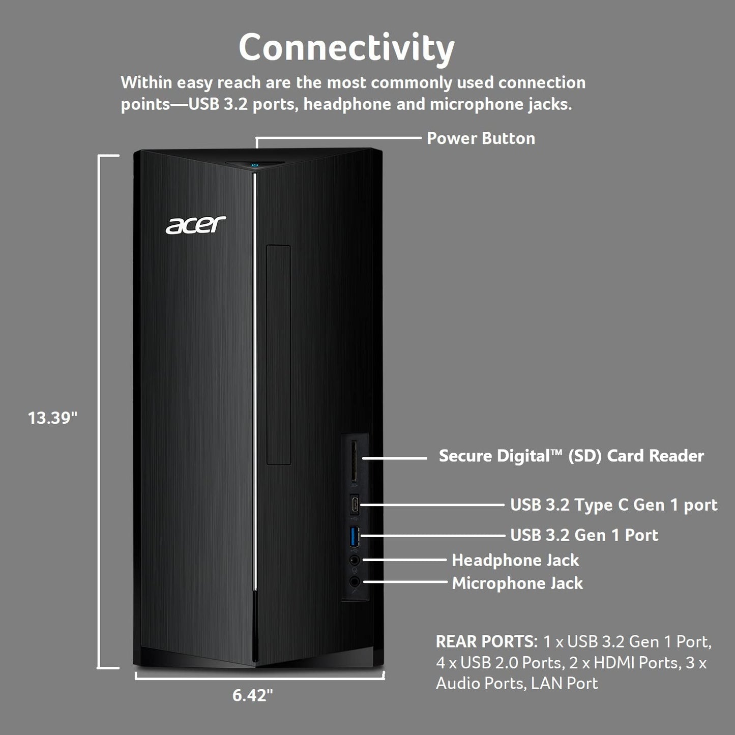Acer Aspire TC Desktop with Fast Intel Core i5 Processor