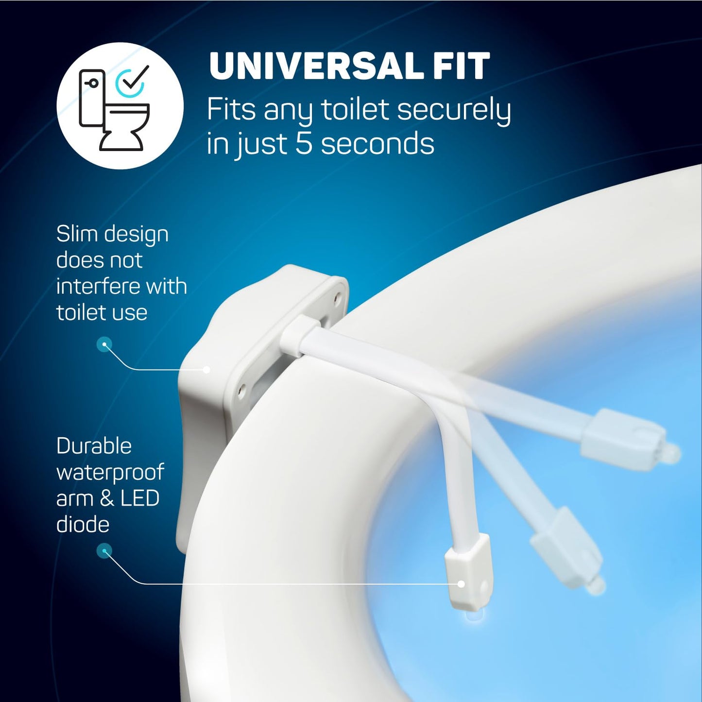 ToiLight Toilet Night Light Motion Sensor Gadget Gift