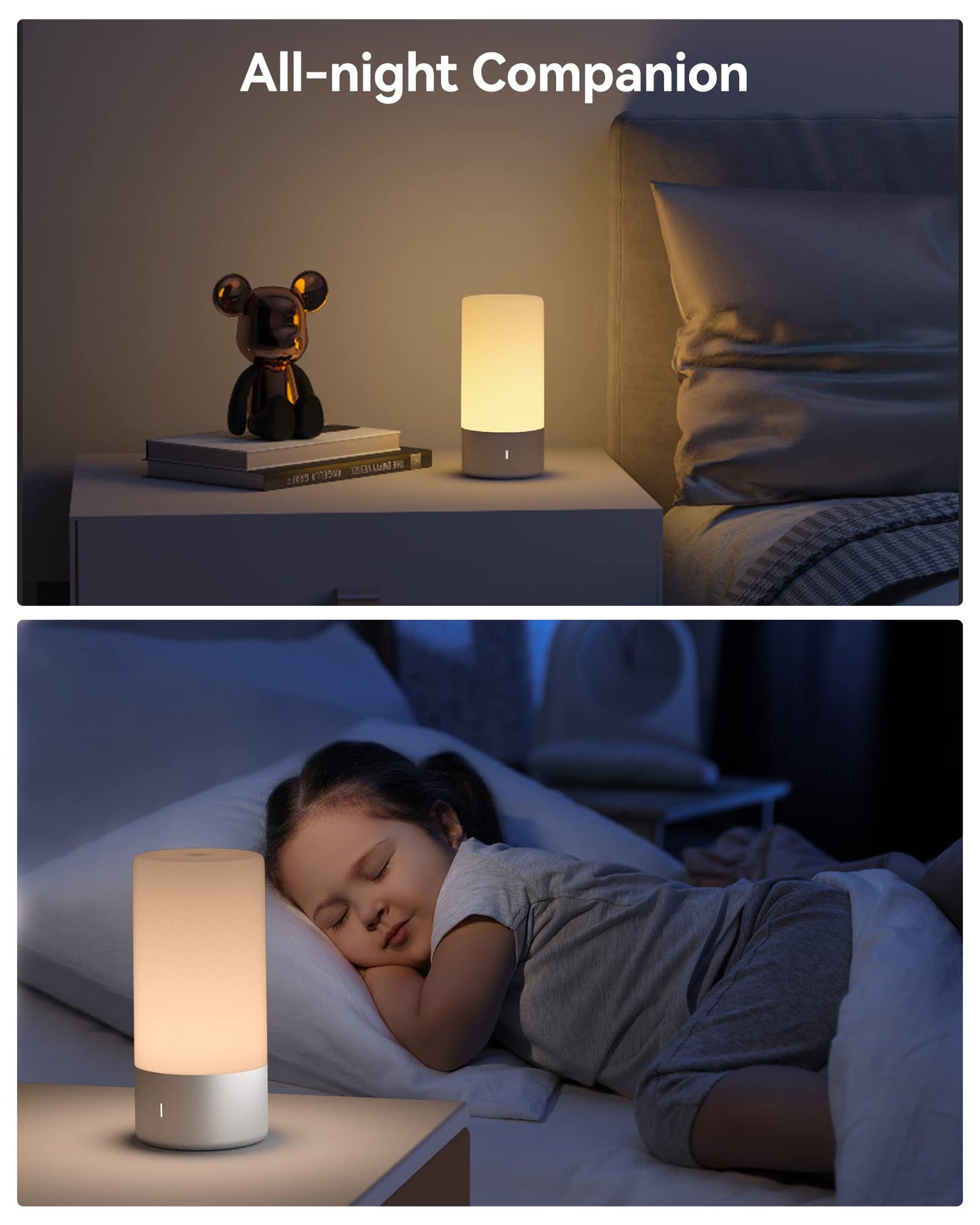 Touch Bedside Table Lamp Rgb 3 Way Dimmable Nightstand