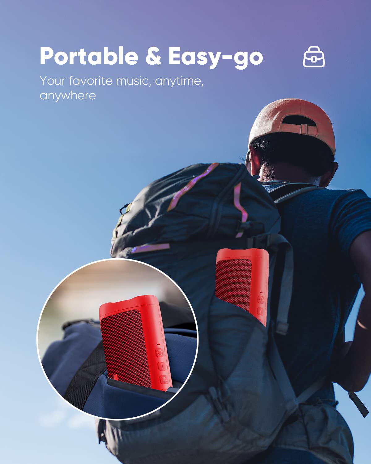 Bluetooth Speaker TWS Pair IPX5 Waterproof Portable 20H