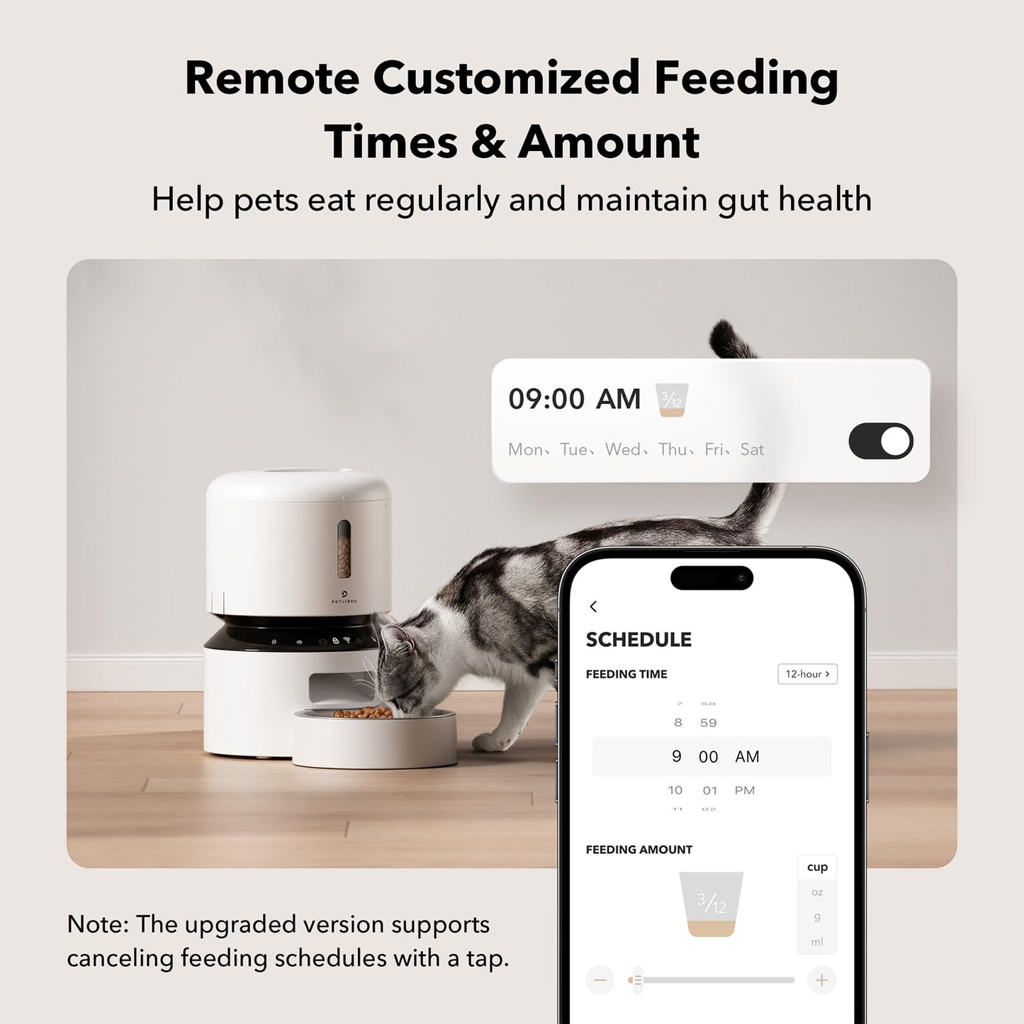 Automatic Cat Feeder with Freshness Preservation and Timed Meals